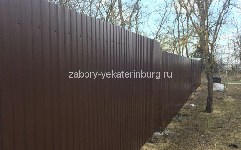 забор из профлиста в Екатеринбурге